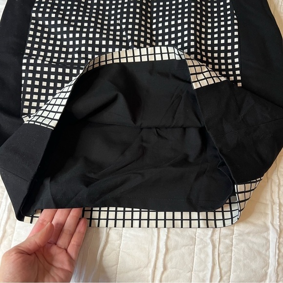 2/$30 White House Black Market Skirt- knee length- black and white geometric - Picture 6 of 12